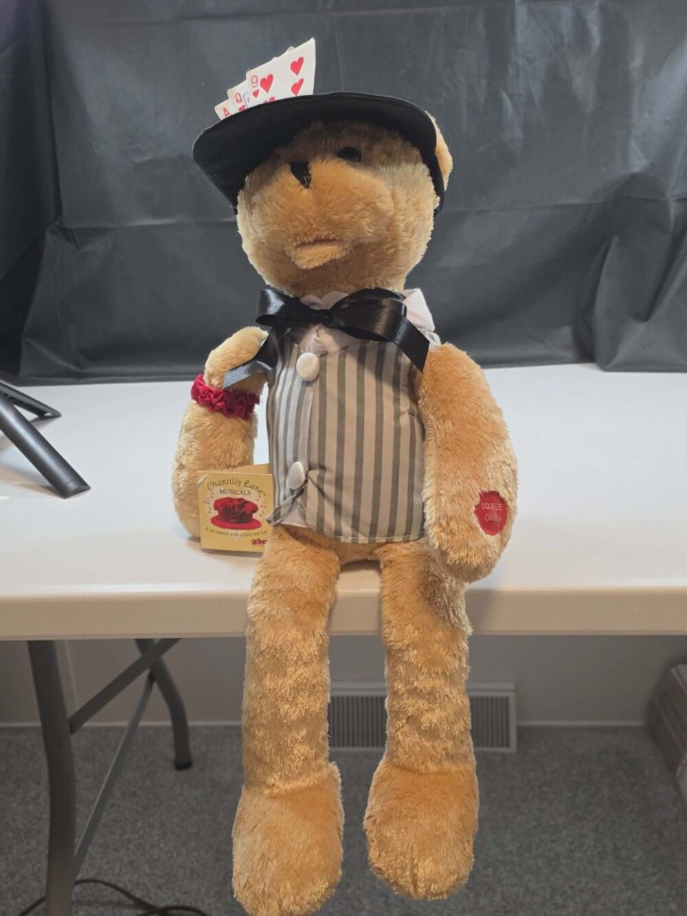 CHANTILLY LANE SINGING BEAR THE GAMBLER MUSIC CARDS POKER PLUSH VINTAGE 1977